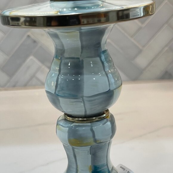 Sterling Check Enamel Candlestick -NEW - Picture 10 of 16